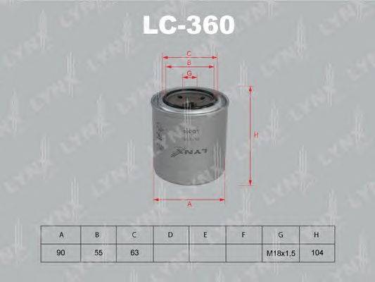 Масляный фильтр LYNXauto LC-360