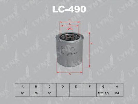 Масляный фильтр LYNXauto LC490