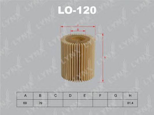 Масляный фильтр LYNXauto LO-120