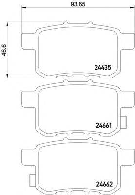 Комплект тормозных колодок, дисковый тормоз HELLA PAGID 24661