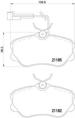 Комплект тормозных колодок, дисковый тормоз HELLA PAGID 8DB 355 017-831