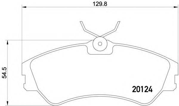 Комплект тормозных колодок, дисковый тормоз HELLA PAGID 20124