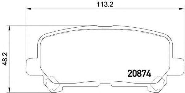 Комплект тормозных колодок, дисковый тормоз HELLA PAGID 25434