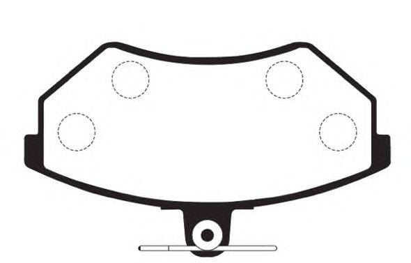 Комплект тормозных колодок, дисковый тормоз ASVA AKD-1052
