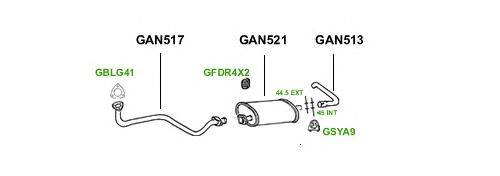 Система выпуска ОГ GT Exhaust 1095