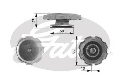 Крышка, радиатор GATES RC104