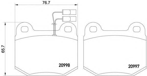 Комплект тормозных колодок, дисковый тормоз TEXTAR 2099701