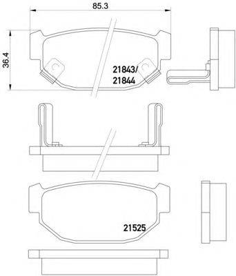 Комплект тормозных колодок, дисковый тормоз TEXTAR 2152501