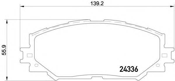 Комплект тормозных колодок, дисковый тормоз TEXTAR 2433601