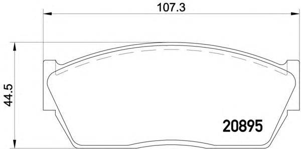 Комплект тормозных колодок, дисковый тормоз TEXTAR 20895