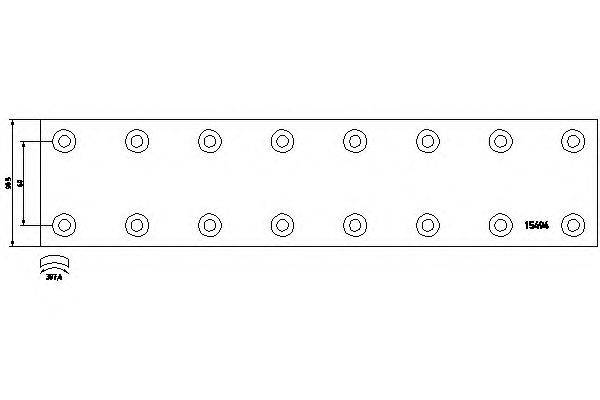 Комплект тормозных башмаков, барабанные тормоза TEXTAR 1549404