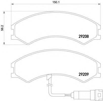 Комплект тормозных колодок, дисковый тормоз TEXTAR 2920801