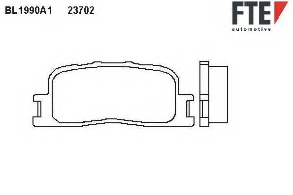 Комплект тормозных колодок, дисковый тормоз FTE 23702