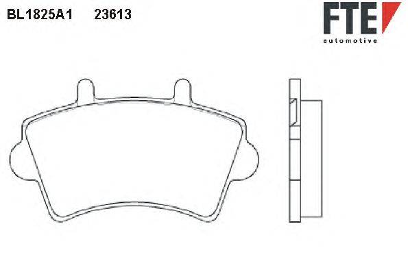 Комплект тормозных колодок, дисковый тормоз FTE BL1825A1
