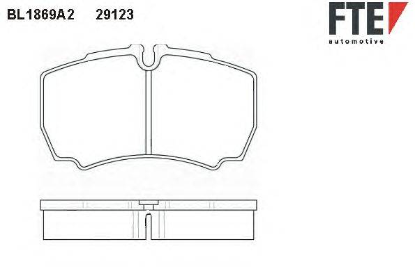 Комплект тормозных колодок, дисковый тормоз FTE BL1869A2