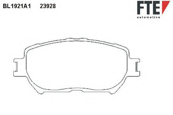 Комплект тормозных колодок, дисковый тормоз FTE 23928