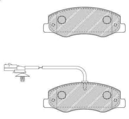 Комплект тормозных колодок, дисковый тормоз FERODO 25172
