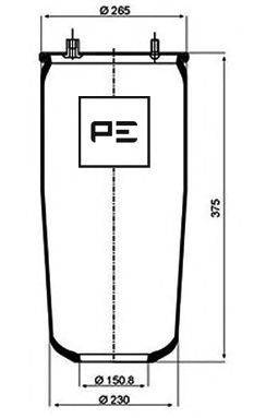 Кожух пневматической рессоры PE Automotive 084.053-71A