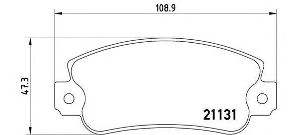 Комплект тормозных колодок, дисковый тормоз BREMBO P23029