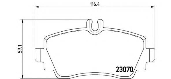 Комплект тормозных колодок, дисковый тормоз BREMBO P 50 036