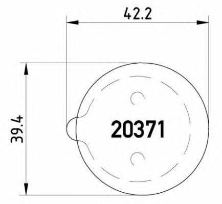 Комплект тормозных колодок, дисковый тормоз BREMBO 20371