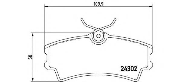 Комплект тормозных колодок, дисковый тормоз BREMBO P 72 001