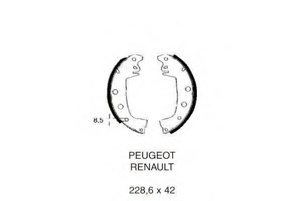 Комплект тормозных колодок PEX 6044