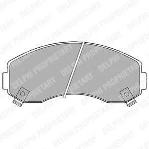 Комплект тормозных колодок, дисковый тормоз DELPHI LP1433