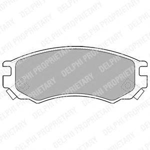 Комплект тормозных колодок, дисковый тормоз DELPHI LP1506