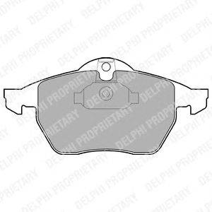 Комплект тормозных колодок, дисковый тормоз DELPHI 21829
