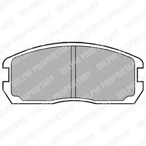 Комплект тормозных колодок, дисковый тормоз DELPHI 21126