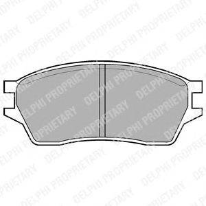 Комплект тормозных колодок, дисковый тормоз DELPHI 22072