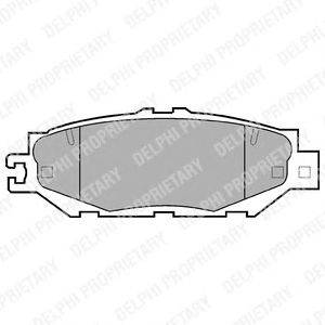 Комплект тормозных колодок, дисковый тормоз DELPHI LP939
