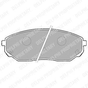 Комплект тормозных колодок, дисковый тормоз DELPHI LP1849