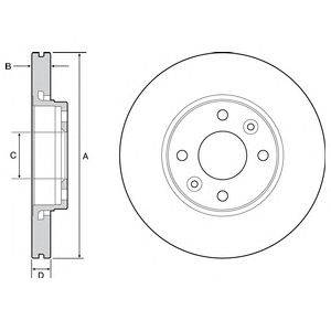 Тормозной диск DELPHI BG4459