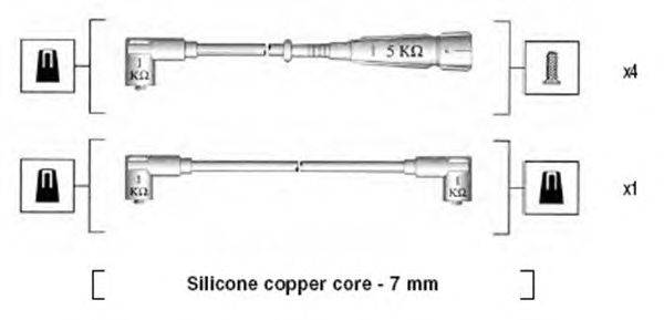 Комплект проводов зажигания MAGNETI MARELLI 941175100752