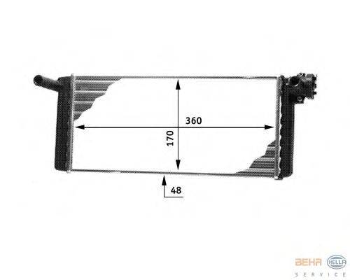 Теплообменник, отопление салона BEHR HELLA SERVICE 8FH 351 312-321