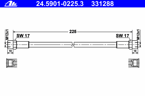 Шланг сцепления ATE 24.5901-0225.3