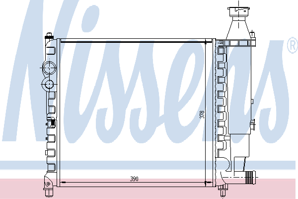 Радиатор, охлаждение двигателя NISSENS 63411