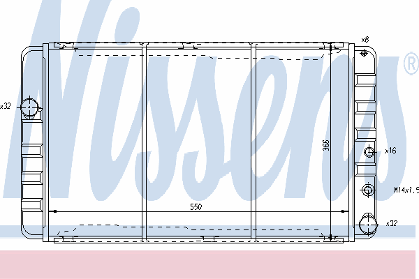 Радиатор, охлаждение двигателя NISSENS 65507