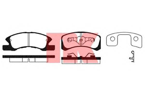 Комплект тормозных колодок, дисковый тормоз NK 225114