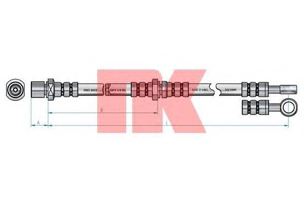 Тормозной шланг NK 854402