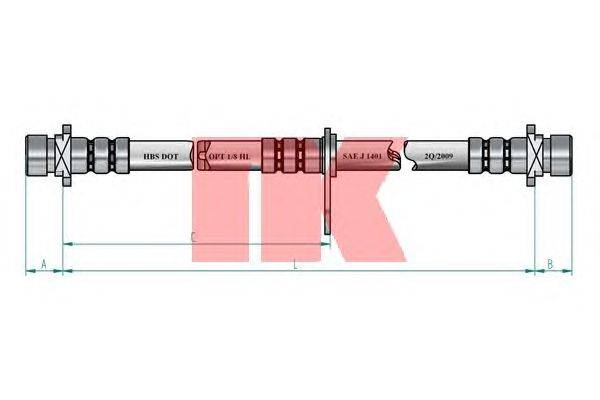 Тормозной шланг NK 852657