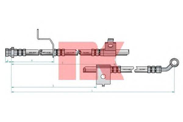 Тормозной шланг NK 853428