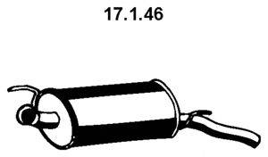 Глушитель выхлопных газов конечный TESH 210209