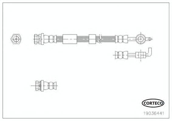 Тормозной шланг CORTECO 19036441