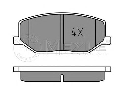 Комплект тормозных колодок, дисковый тормоз MEYLE 0252114215