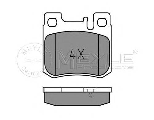 Комплект тормозных колодок, дисковый тормоз MEYLE 0252130115