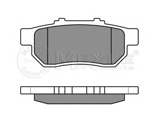 Комплект тормозных колодок, дисковый тормоз MEYLE 0252173813W