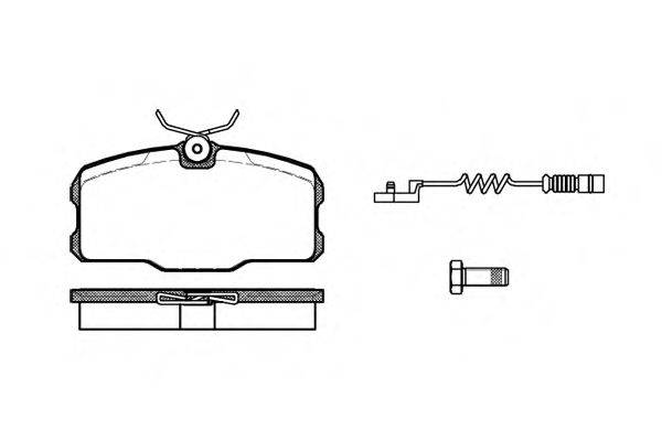 Комплект тормозных колодок, дисковый тормоз REMSA 0207.12